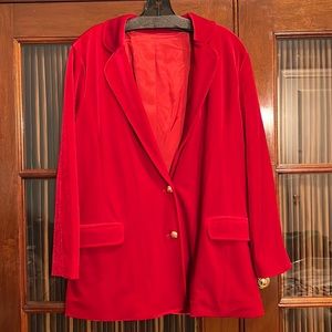 Red velvet coat